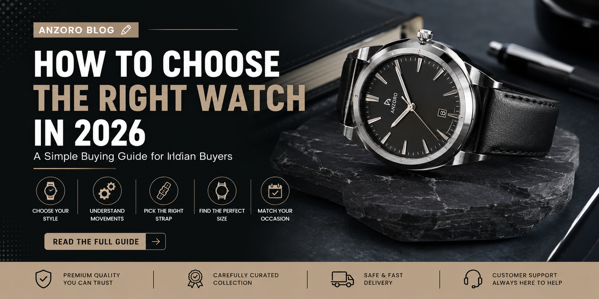 How to Choose the Right Watch in 2026 – ANZORO Watch Buying Guide for Indian Buyers