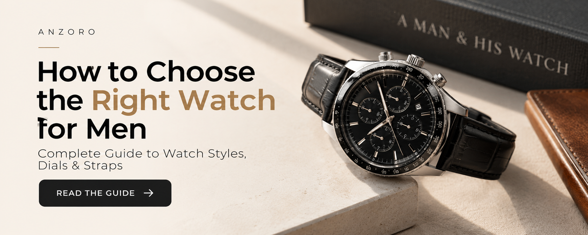How to choose the right watch for men guide featuring analog, digital, skeleton and chronograph watch styles