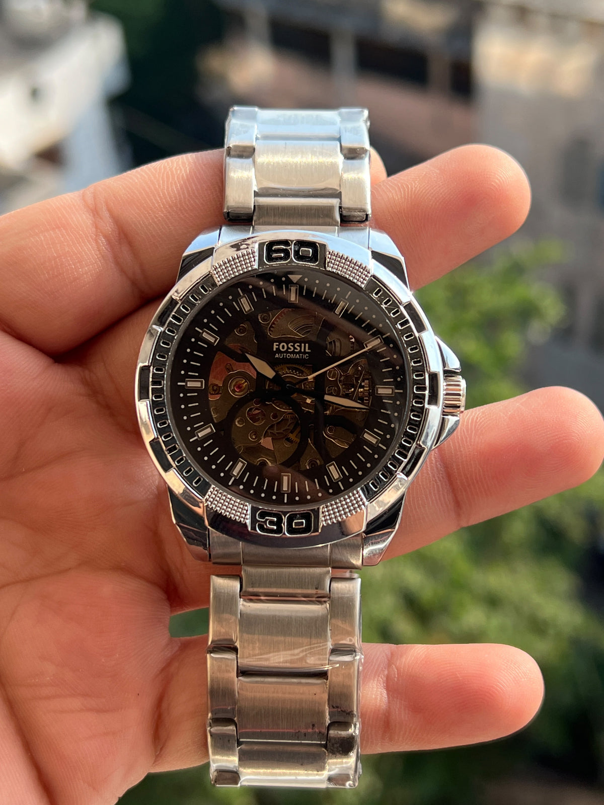Fossil-Transparent-Skeleton-Dial-Visible-Gears-Silver-First-Copy-Watch