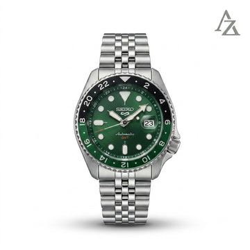 Seiko 5 Sports GMT Watch SSK035K1 – First Copy | Master Copy Quality | Green Dial, Steel Bracelet