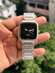 Rado-True-Square-Black-Dial-White-Hands-Date-Window-Quartz-First-Copy