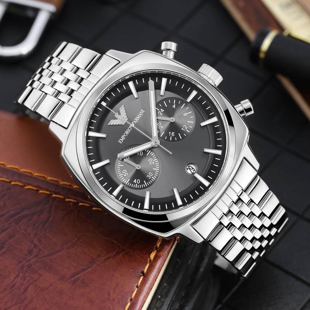 Emporio-Armani-Grey-Sunburst-Dial-Sub-dials-Date-Window-First-Copy