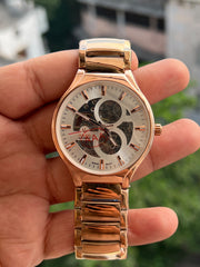 Rado-Centrix-White-Open-Heart-Skeleton-Dial-Rose-Gold-Indices-Automatic-First-Copy
