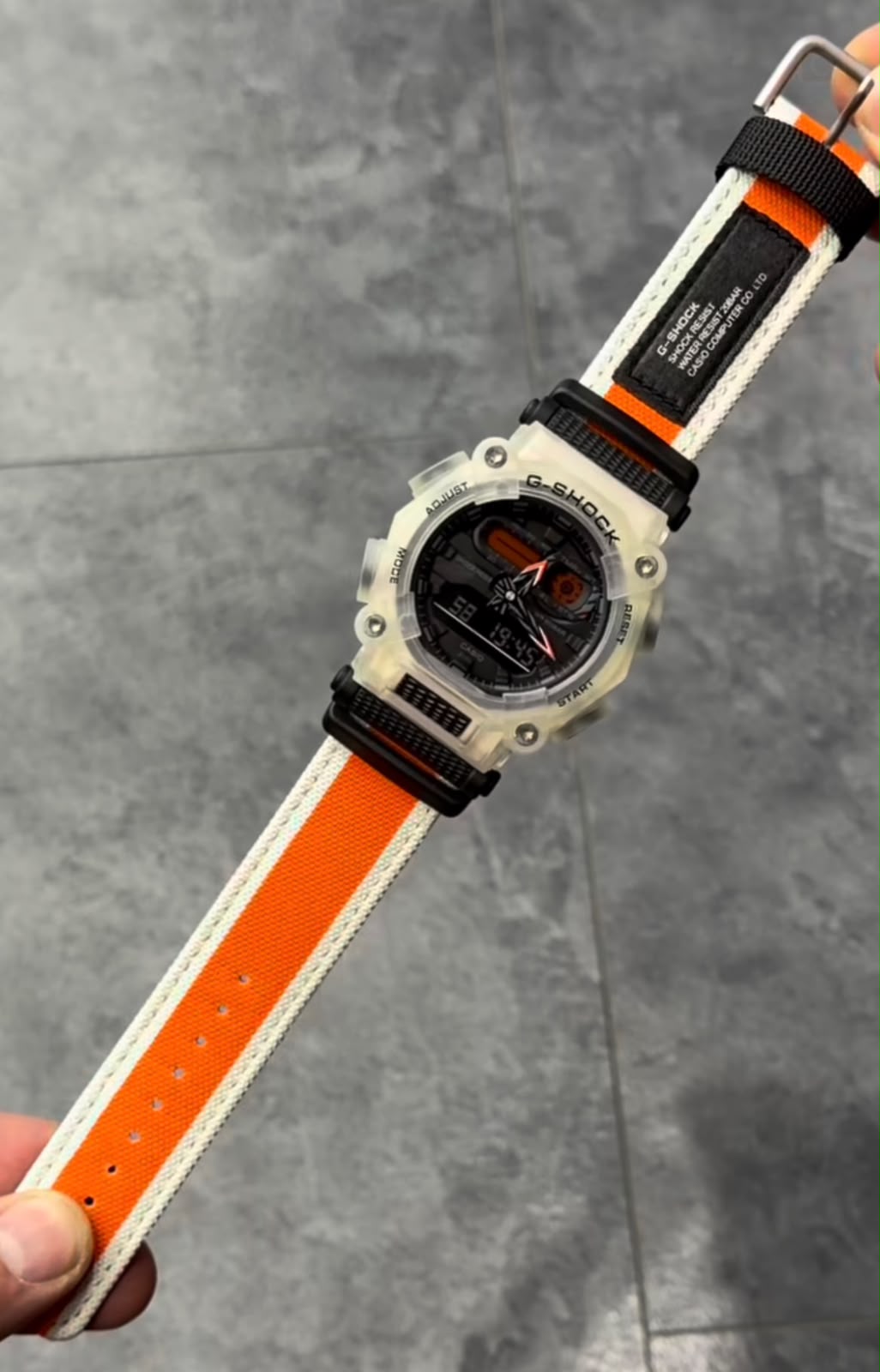 Casio-G-Shock-Transparent-Case-Black-Ana-Digi-Dial-Orange-Accents-First-Copy