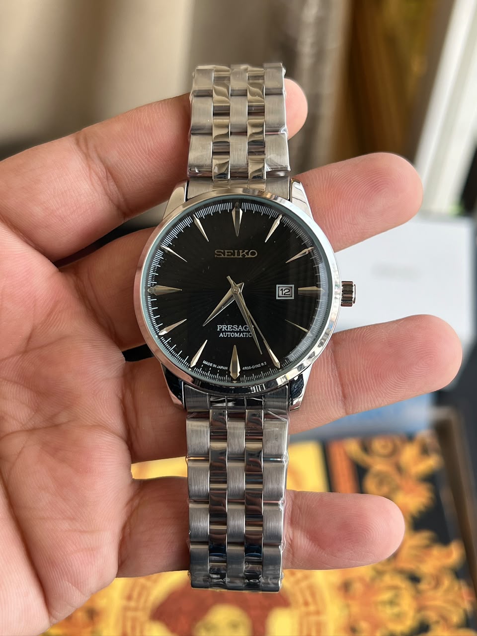 Seiko-Presage-Sunburst-Black-Dial-Dauphine-Hands-Date-Window-Quartz-First-Copy