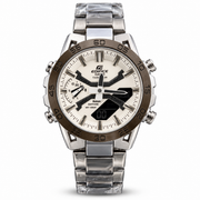Casio-Edifice-Dual-Analog-Digital-Ana-Digi-Beige-Dial-Black-Bezel-Silver-First-Copy-Watch-Anzoro