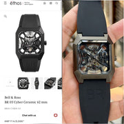 Bell-And-Ross-Faceted-Geometric-Matte-Black-Case-Crown-First-Copy-Anzoro