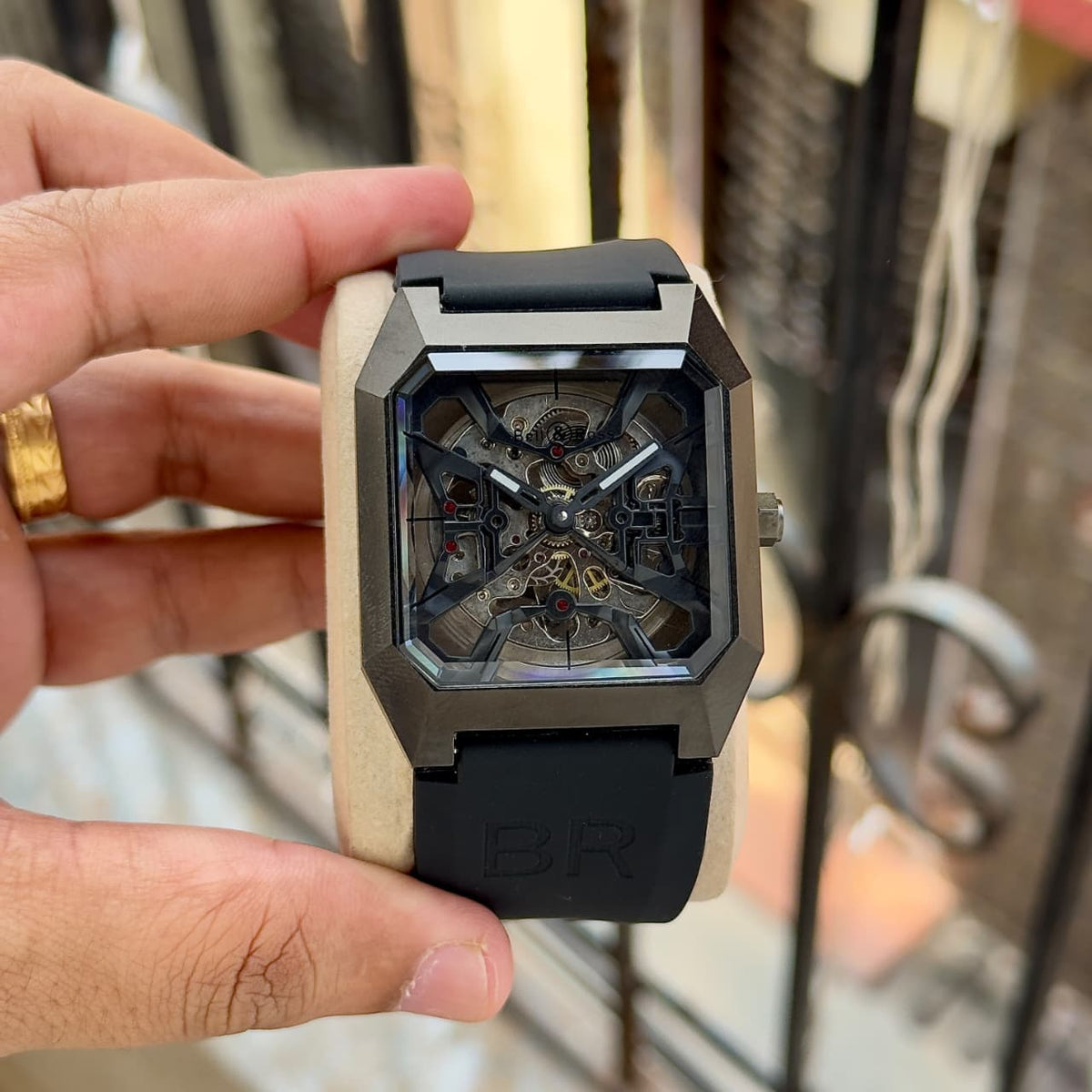 Bell-And-Ross-BR-03-Cyber-Transparent-Open-Work-Skeleton-Dial-Movement-First-Copy