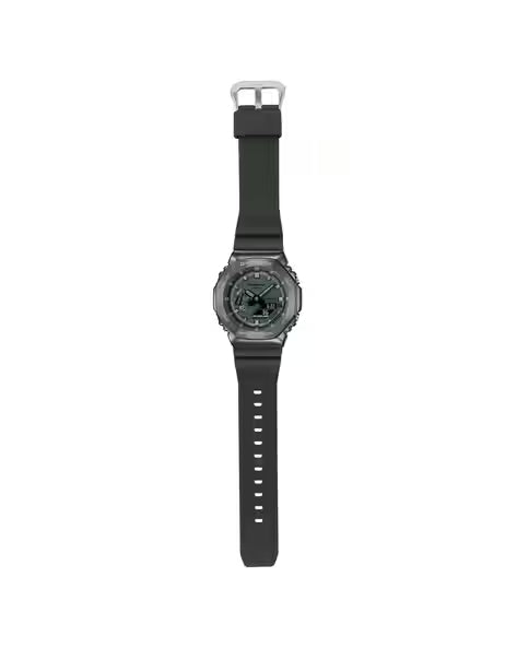 Casio G-Shock G-Steel GM-2100B-3ADR Grey IP Analog-Digital Watch – Green Resin Strap – 7A Master Quality