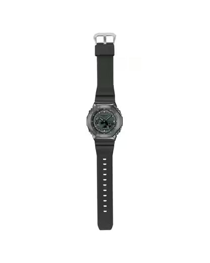Casio G-Shock G-Steel GM-2100B-3ADR Grey IP Analog-Digital Watch – Green Resin Strap – 7A Master Quality