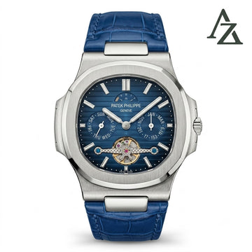 Patek Philippe Style Watch – First Copy | Master Copy Quality | Blue Dial, Blue Strap