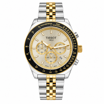 Tissot 1853 Chronograph Watch – First Copy | Two-Tone Gold & Silver Luxury Design