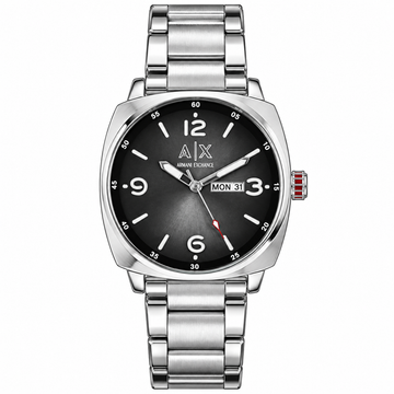 Armani Exchange AX1733 Banks Watch – First Copy | Black Dial, Silver Steel Bracelet