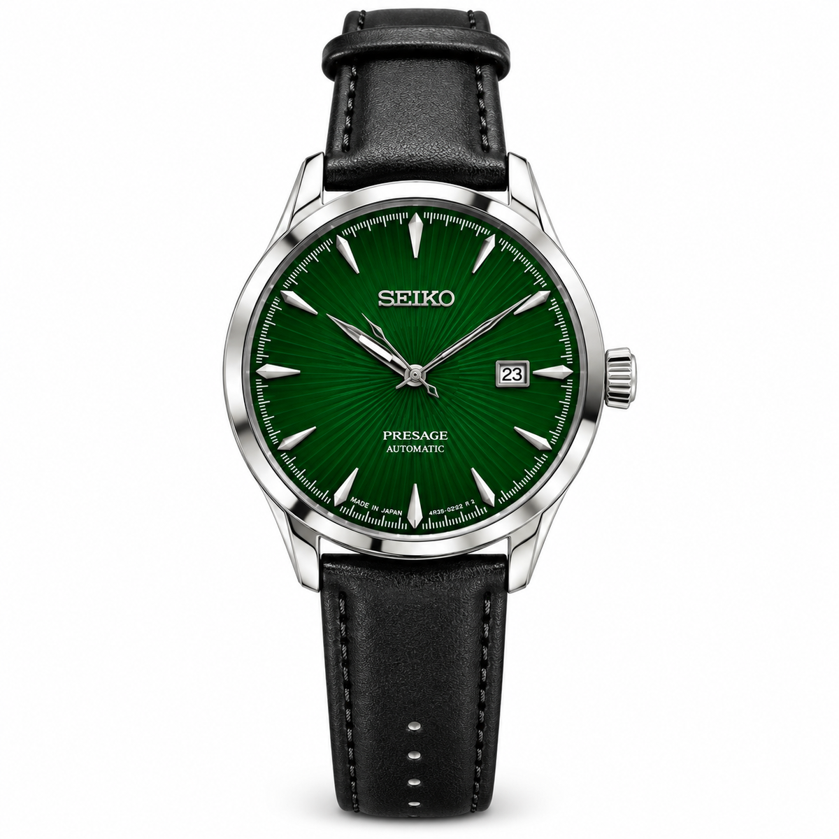 Seiko Presage-inspired premium first-copy quartz watch with green dial