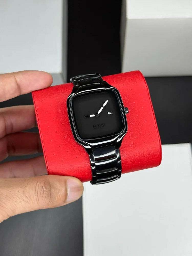 Rado True Square Watch – First Copy | Master Copy Quality | High-Tech Ceramic, All-Black Design