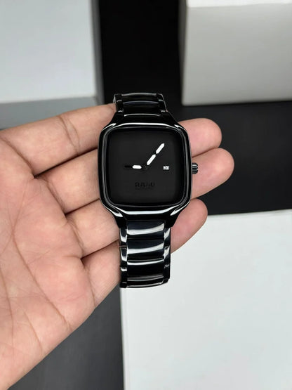Rado True Square Watch – First Copy | Master Copy Quality | High-Tech Ceramic, All-Black Design