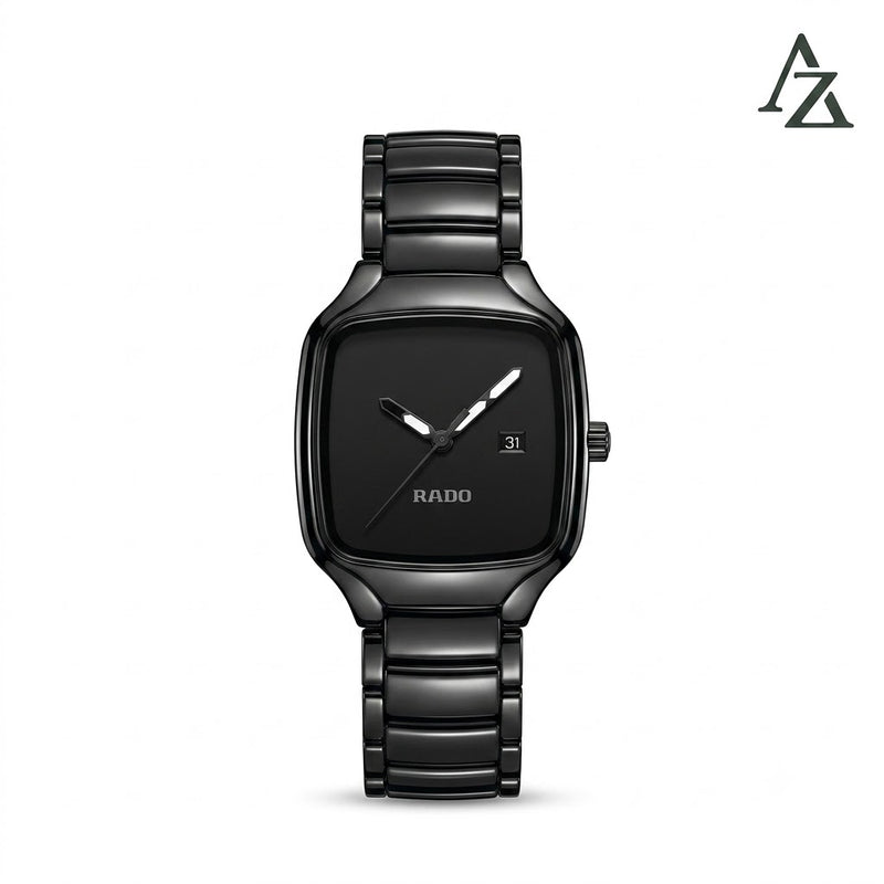 Rado True Square Watch – First Copy | Master Copy Quality | High-Tech Ceramic, All-Black Design