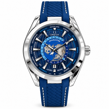 OMEGA Seamaster Worldtimer Style Watch – First Copy | Blue Dial