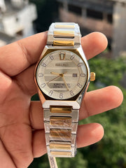 King Seiko inspired watch with detailed dial and date display