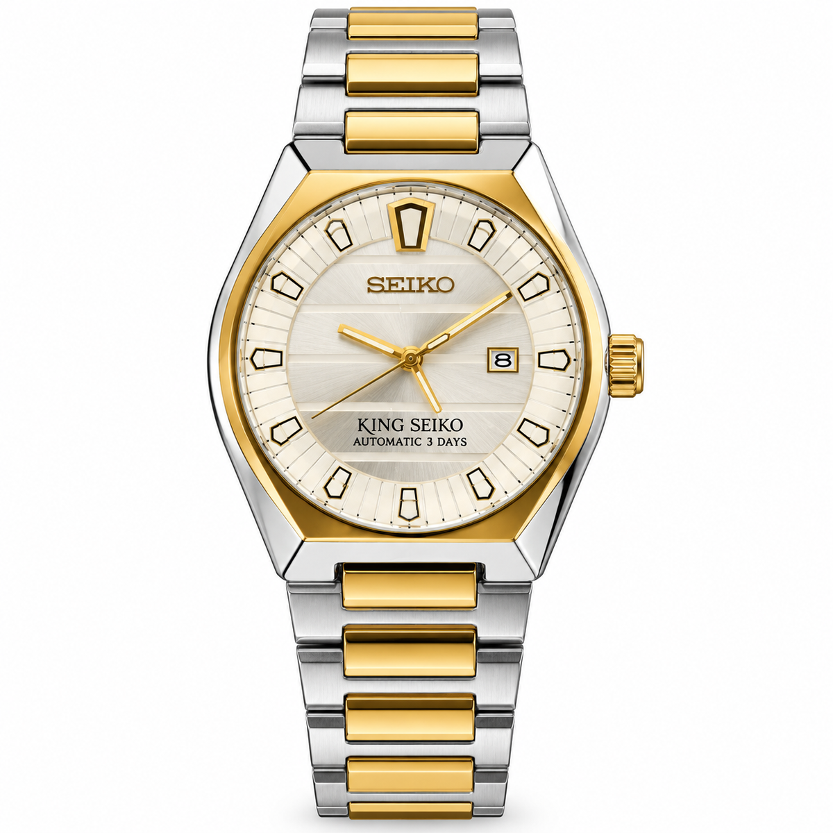 King Seiko style first copy watch with premium dial and metal bracelet