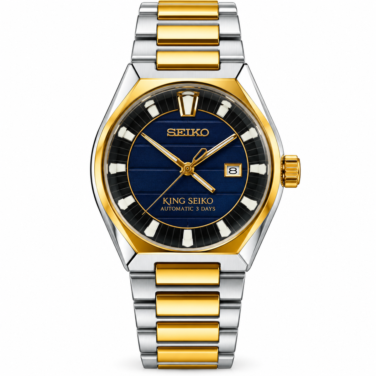 King Seiko style first copy swift movement watch with blue dial