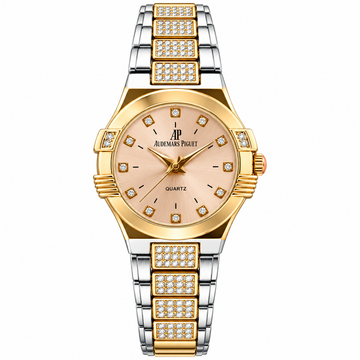 Audemars Piguet Royal Oak Style Watch – First Copy | Pink Dial | Quartz