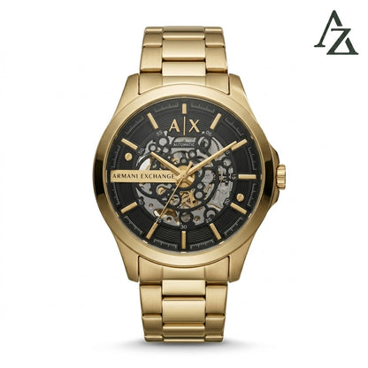 Armani-Exchange-AX2419-Gold-Skeleton-Front-View