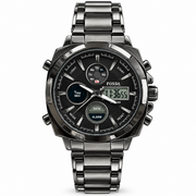 Fossil-Machine-BG10655-Square-Dual-Display-Black-Metal-First-Copy-Watch-Anzoro