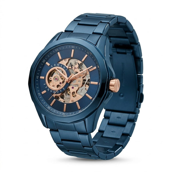 Armani Exchange AX2457 Blue Dial Automatic Stainless Steel Watch - 7A Master Quality