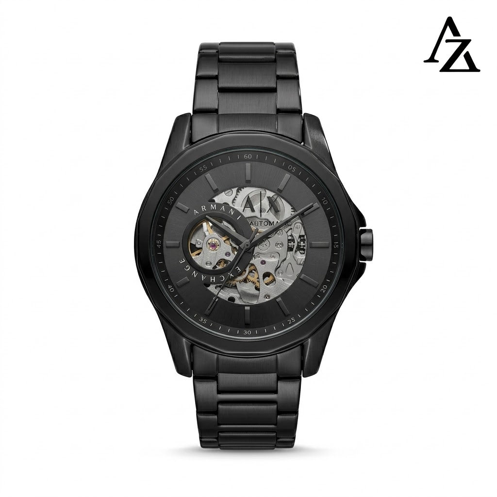 Armani-Exchange-Black-Stainless-Steel-Chain-Detail