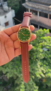 Premium-inspired classic dress watch with date display by ANZORO