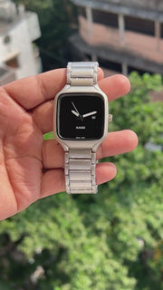 Rado-True-Square-Brushed-Silver-Stainless-Steel-Case-Crown-First-Copy-Anzoro