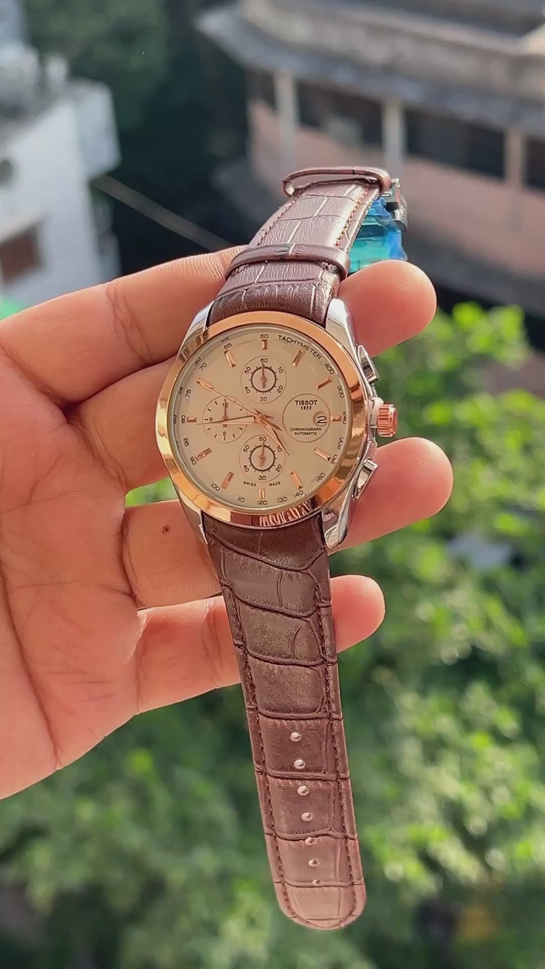 Tissot-Couturier-Stainless-Steel-Case-Rose-Gold-Crown-Push-Buttons-First-Copy