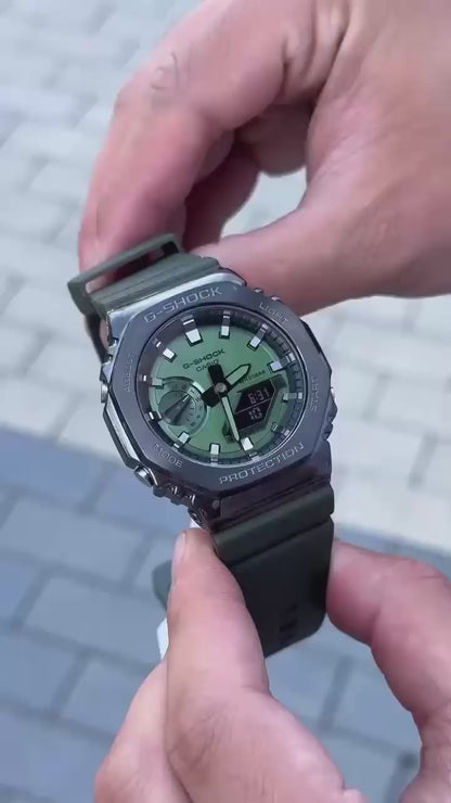 Casio G-Shock GM-2100 Series Watch – First Copy | Master Copy Quality | Metal Covered Octagonal Design