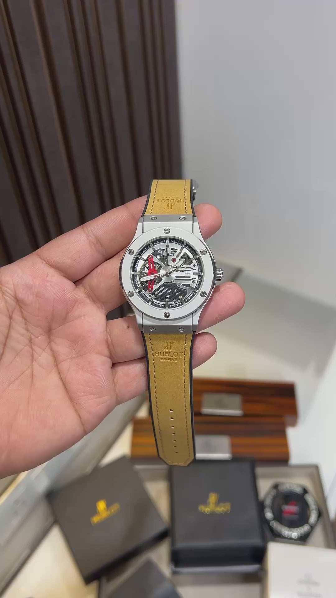 Hublot Aerofusion style skeleton watch first copy