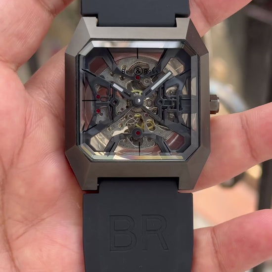 Bell-And-Ross-Faceted-Geometric-Matte-Black-Case-Crown-First-Copy-Anzoro