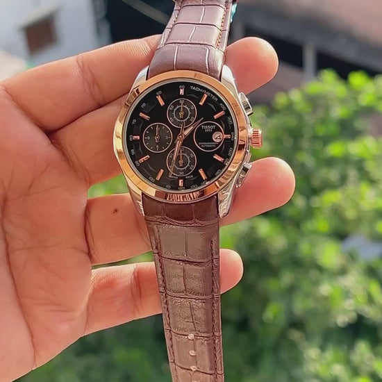 Tissot-Couturier-Stainless-Steel-Case-Rose-Gold-Crown-Push-Buttons-First-Copy