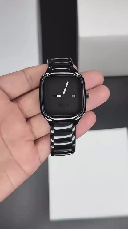Rado True Square Watch – First Copy | Master Copy Quality | High-Tech Ceramic, All-Black Design
